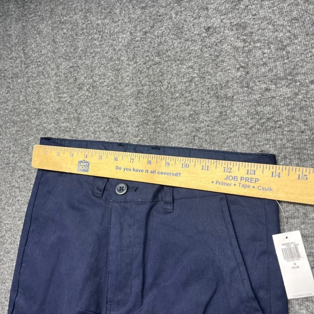 Old Navy Pants Boys 12 Plus Navy Blue Slim Built-In‎ Flex Chino 665608-00-1